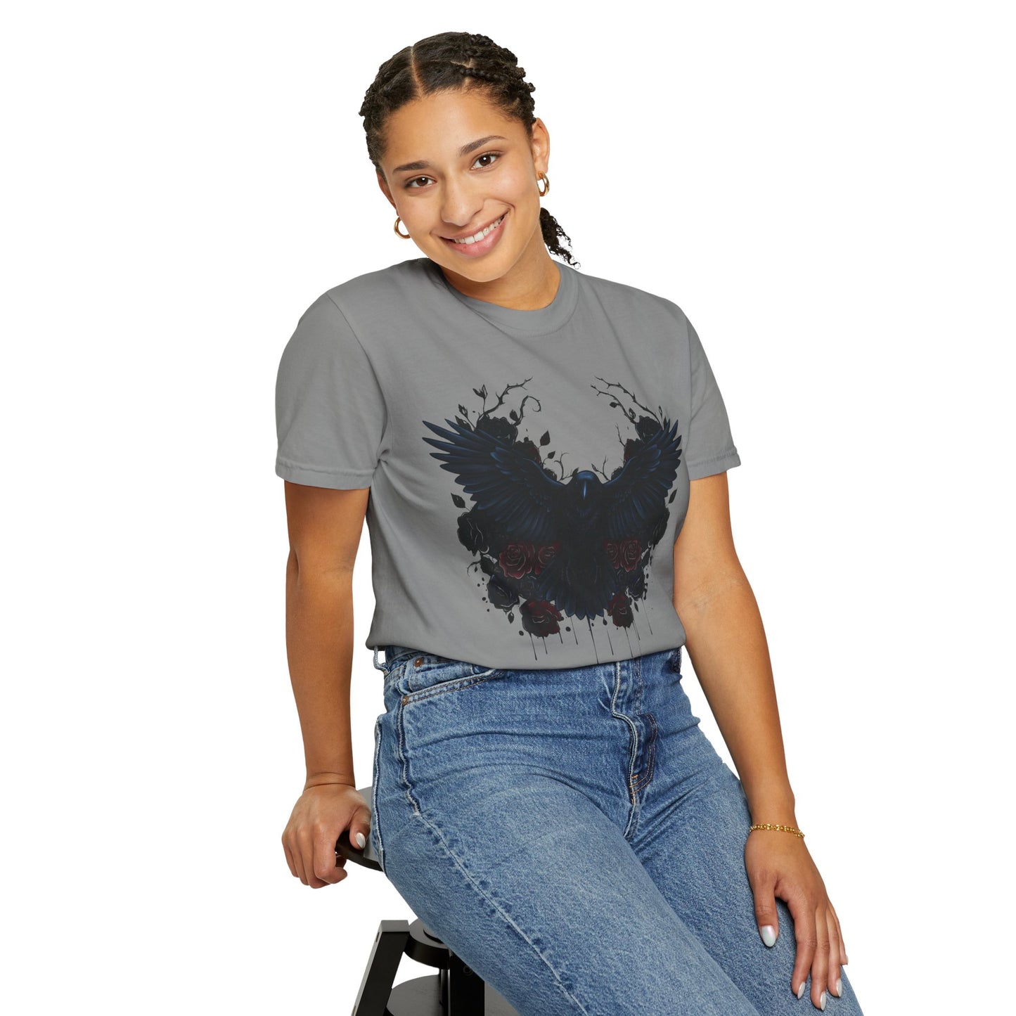 Dark Raven Gothic Apparel  | Unisex Cotton Shirt | Dark Aesthetic  | Alternative Goth T-Shirt