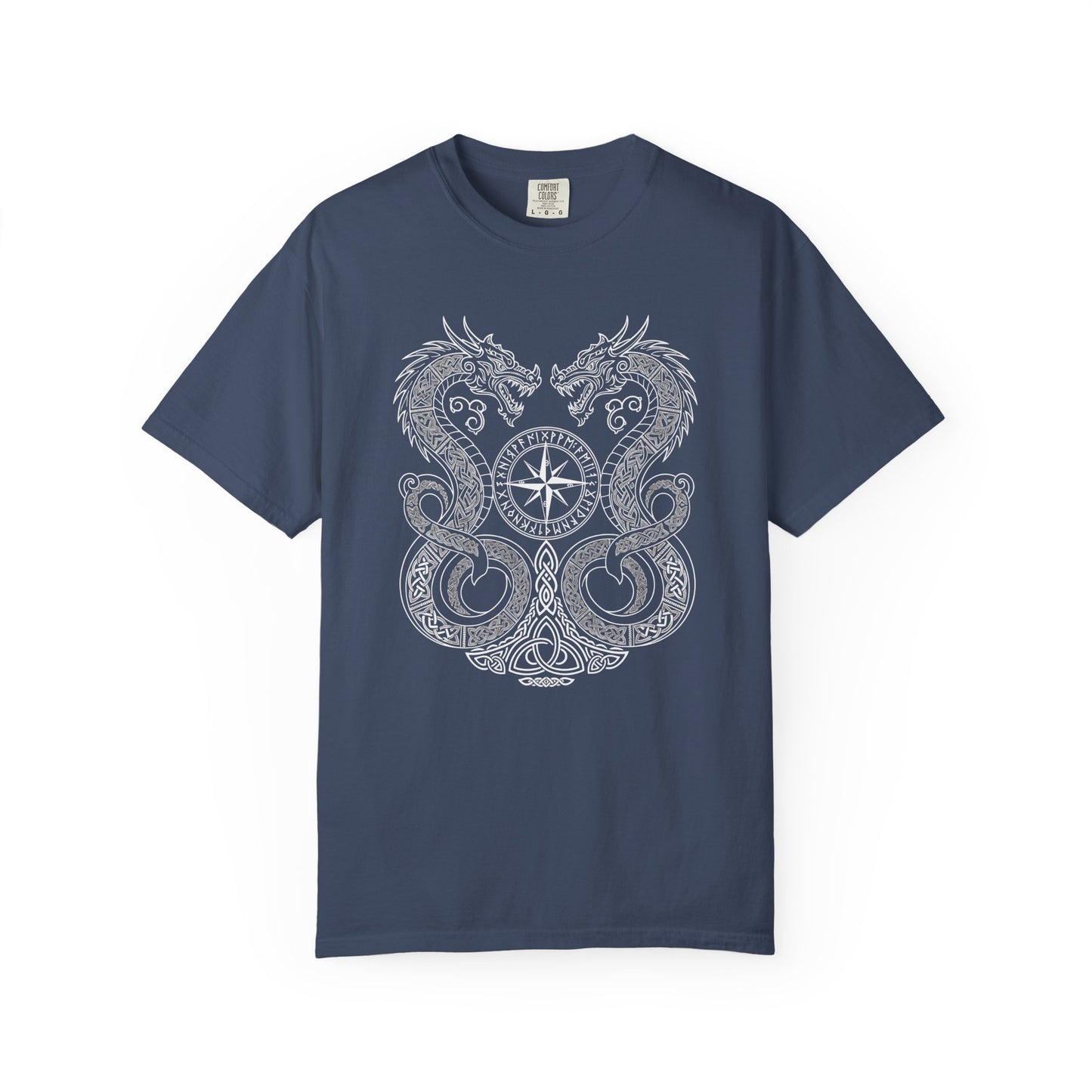 Nordic dragon compass shirt, pagan clothing, comfort colors