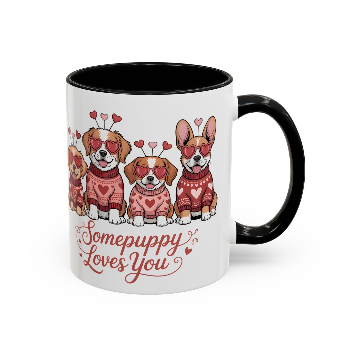 Valentine Dog Mug | Cute Puppy Coffee Cup | Dog Lover Gift | Valentines Day Mug |