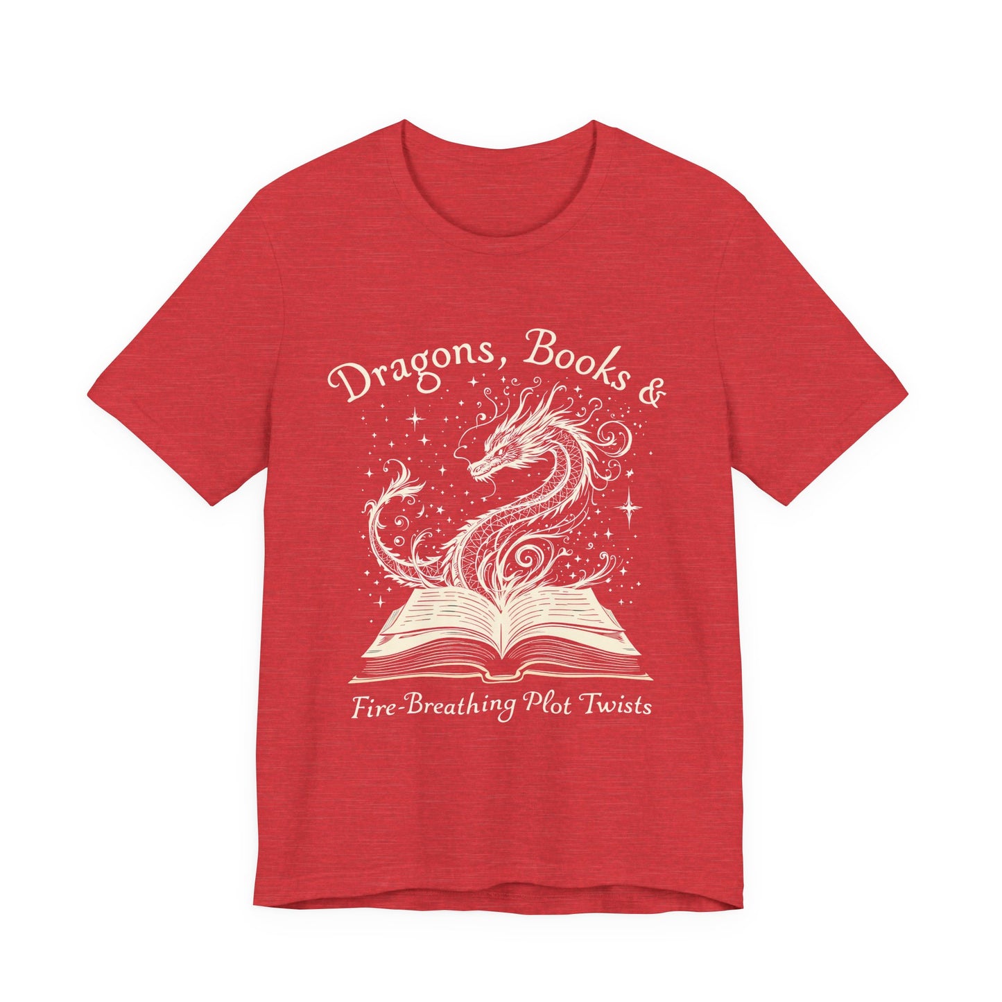 Book Lover Gift T-Shirt | Fantasy Reader Tee | Dragon Reading Shirt | Booktok Merch | Bibliophile Gift