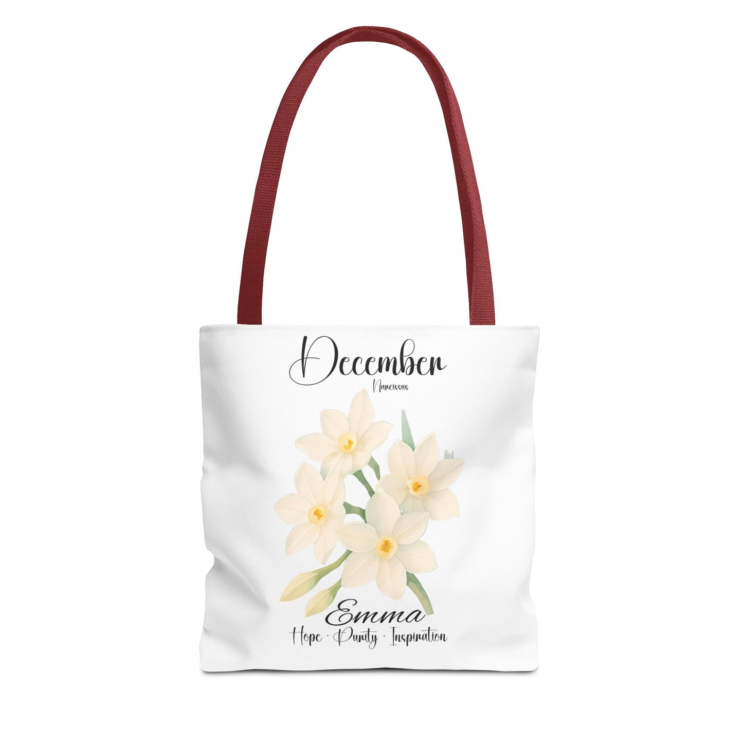 Personlized Birth Month Flower Tote Bag, Botanical Aesthetic Canvas Tote Bag, Bestfriend Gift