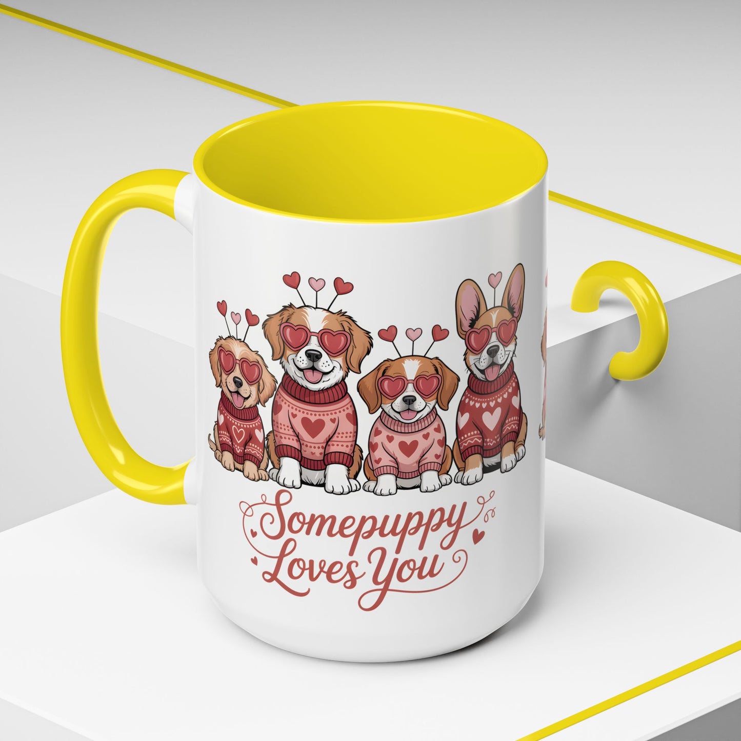 Valentine Dog Mug | Cute Puppy Coffee Cup | Dog Lover Gift | Valentines Day Mug |