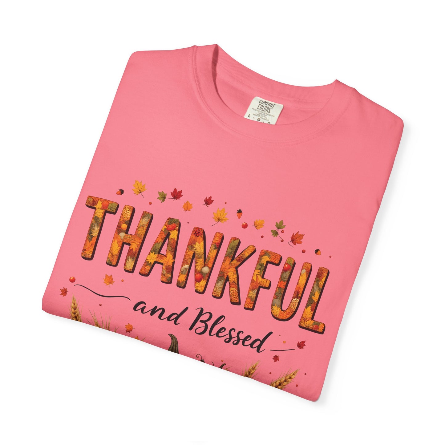 Thankful and Blessed T-Shirt, Fall Tee, Autumn Shirt, Thanksgiving Outfit, Gift for Friends and Family, Cozy Casual Wear