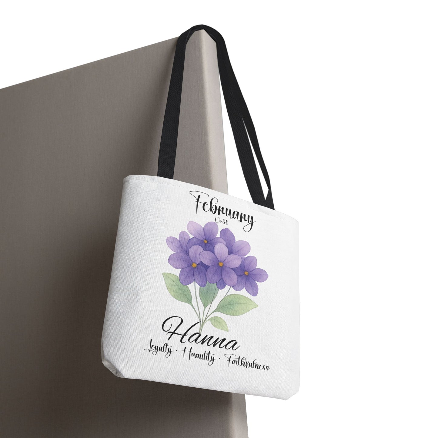 Personalized  floral gift tote bag for her, birth month flower, milestone birthdays, bestfriend gift.