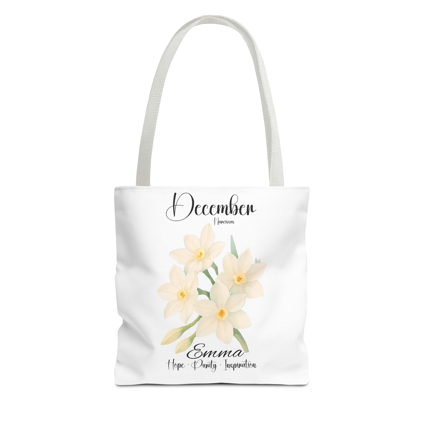 Personlized Birth Month Flower Tote Bag, Botanical Aesthetic Canvas Tote Bag, Bestfriend Gift