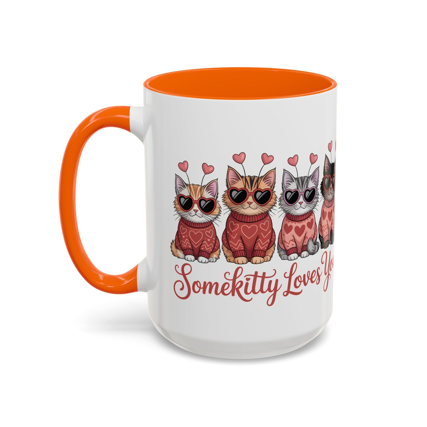 Valentine Kitty Mug | kitten Coffee Cup | cat Lover Gift | Valentines Day Mug |