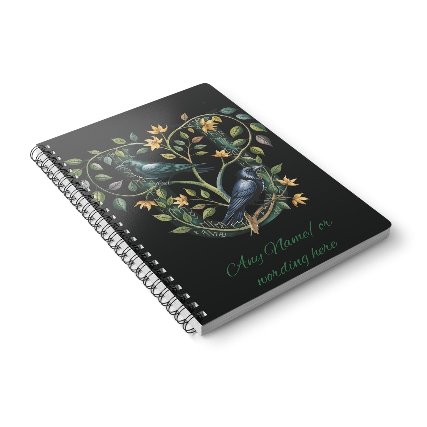Personalized Norse Witchy Monogram A5 Notebook, Custom Journal, Monogram  Letter "U" Notebook.