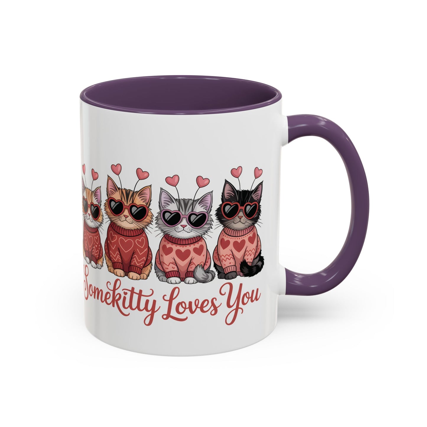 Valentine Kitty Mug | kitten Coffee Cup | cat Lover Gift | Valentines Day Mug |