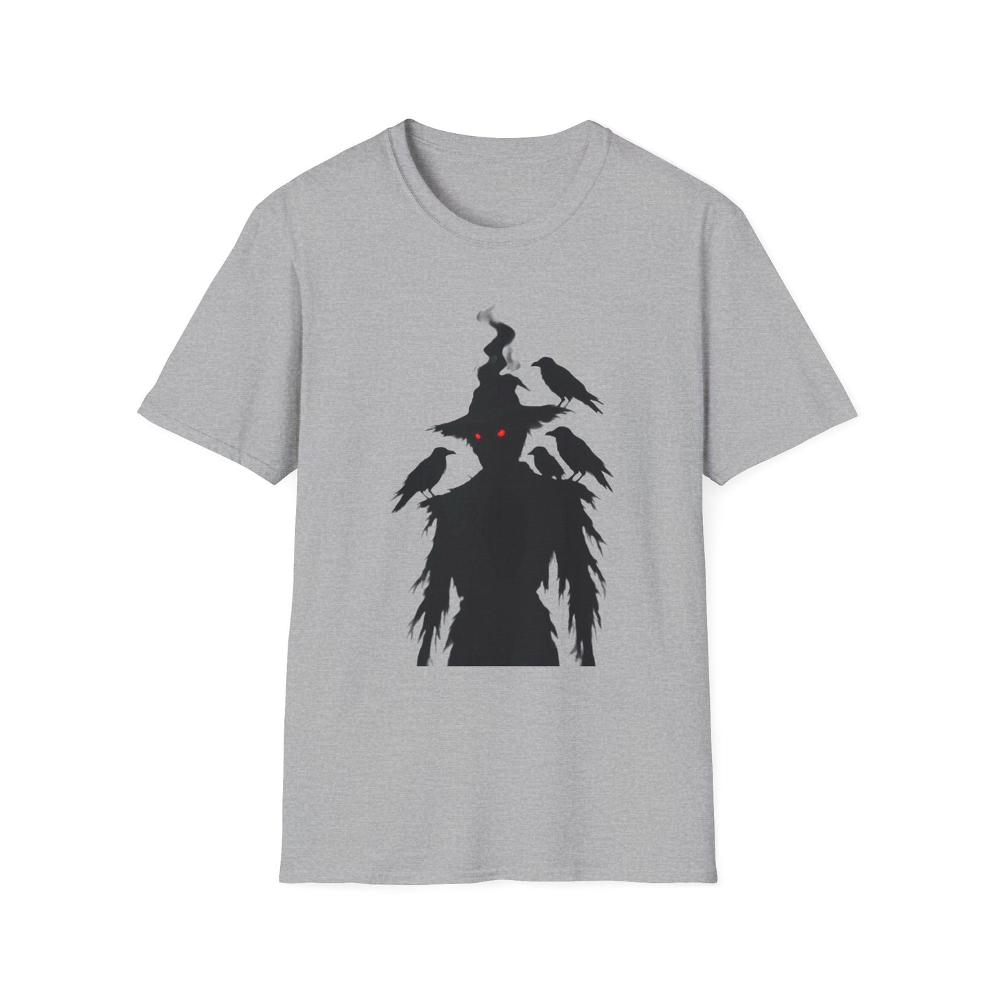 Scary Scarecrow Tee,This Halloween shirt captures the essence of the season with a mesmerizing scarecrow design, blending the line between spooky and stylish.