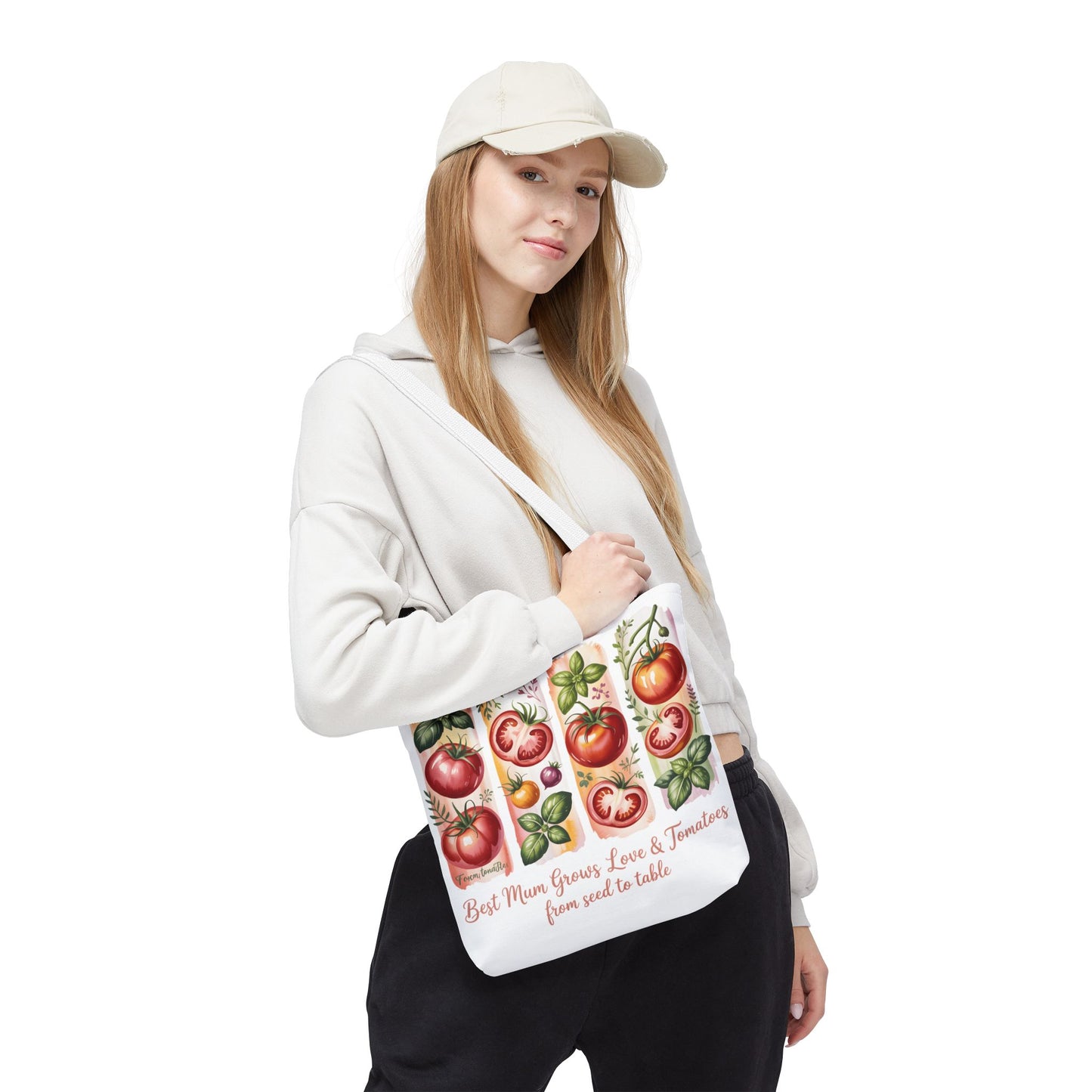Best Mom Tote Bag, Tomato Garden Lover Design, Perfect Mothers Day Gift for Moms Who Love Gardening and Nature