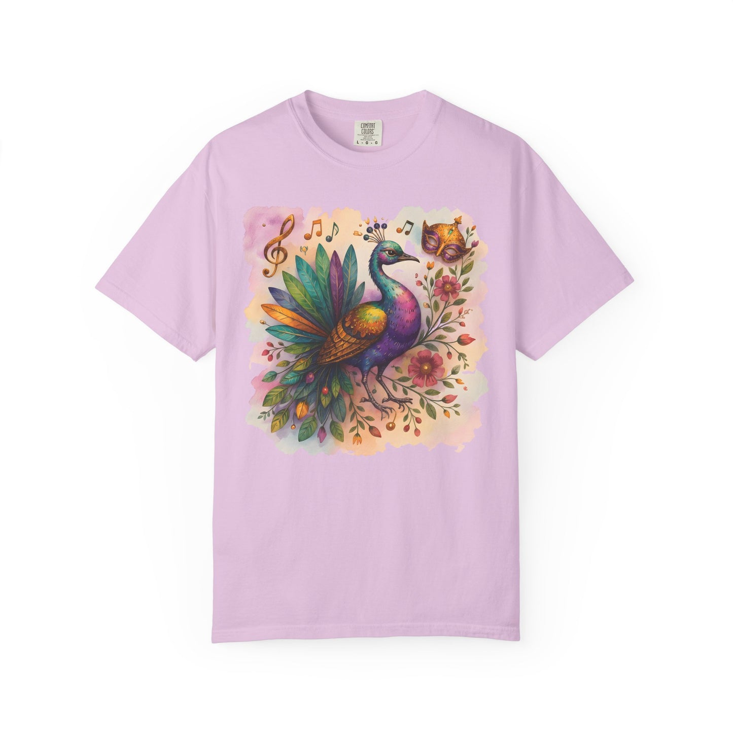 Mardi Gras tshirt, Peacock shirt,  carnival outfit, festival apparel, women's Mardi Gras, vibrant festival top