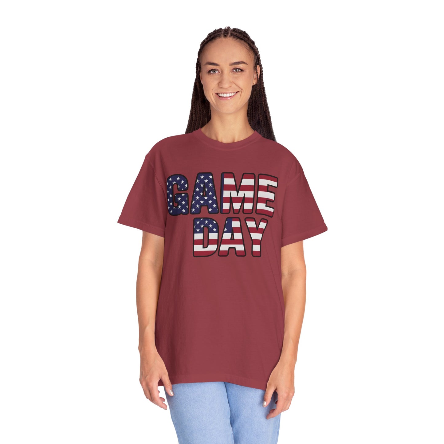 American Flag GAME DAY T-Shirt | Patriotic Sports Fan Tee