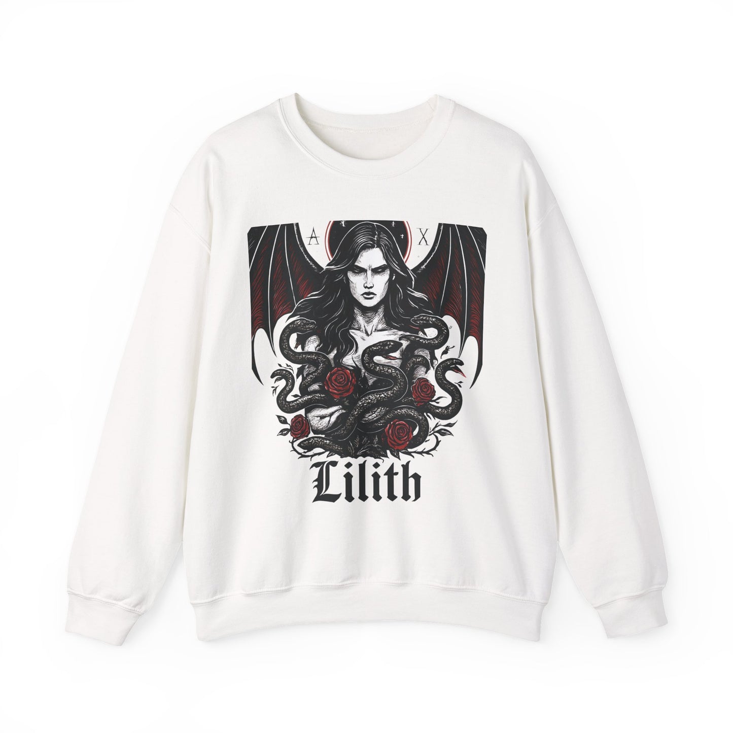Lilith Goddess Sweater •Divine Feminine Dark Goddess Sweatshirt •Witchy Gothic Pullover • Pagan Occult Clothing •witchy stuff •Lilith Design