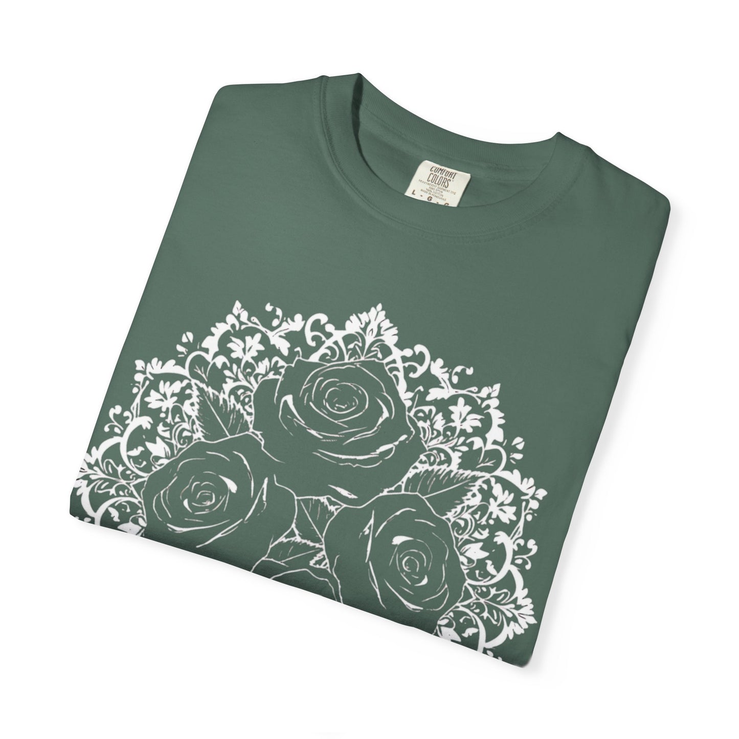 Comfort Colors Floral Roses Shirt, Botanical Tee Wildflower Graphic Tee Cotton Nature Lover Gift