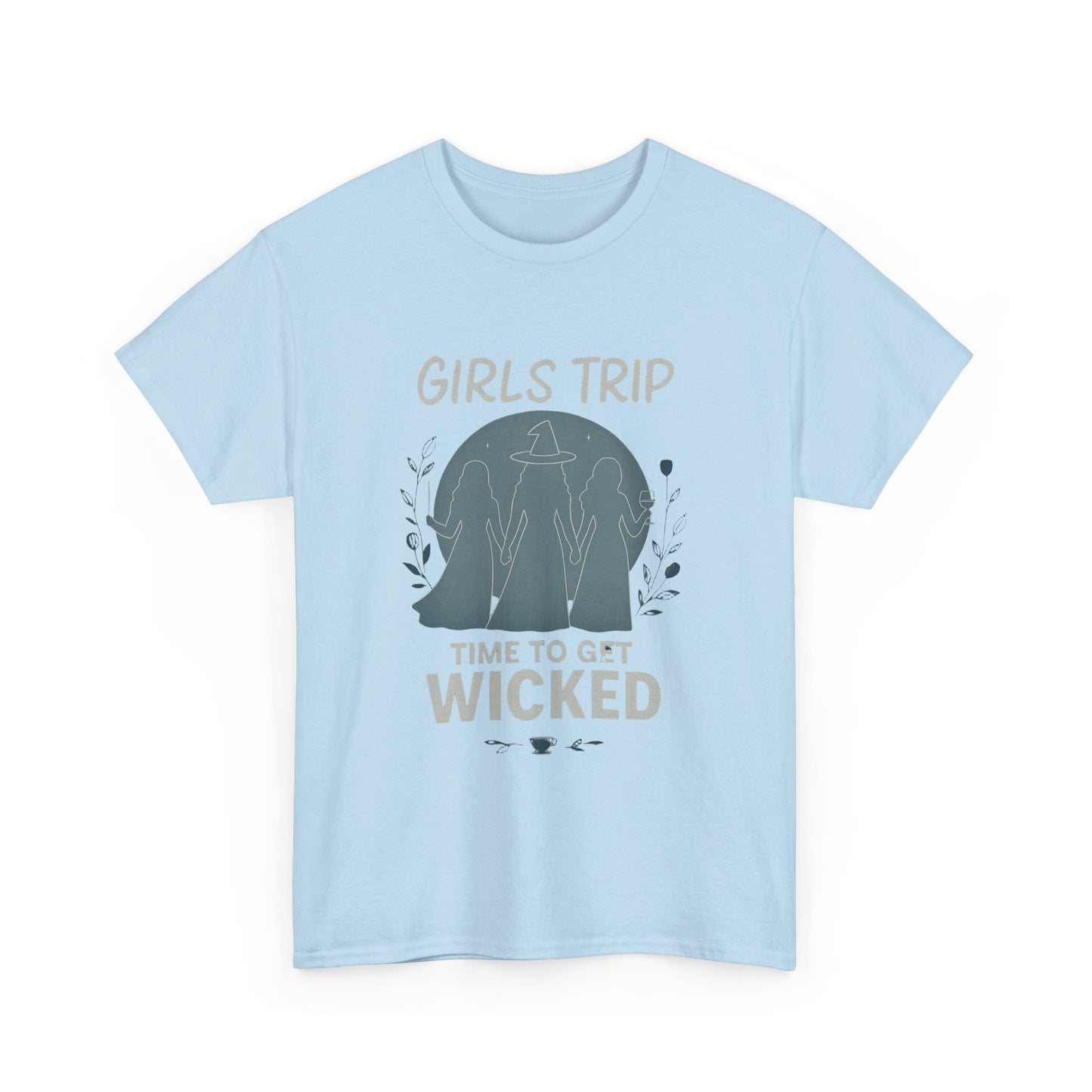 Girls Trip Witchy Vibes Tee, This bewitching tee is more than just a shirt; it's a celebration of the Salem witch era, seamlessly weaving together witchcraft chic and modern fashion.