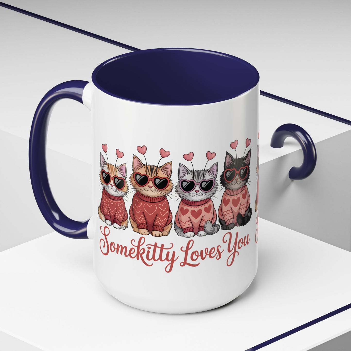 Valentine Kitty Mug | kitten Coffee Cup | cat Lover Gift | Valentines Day Mug |