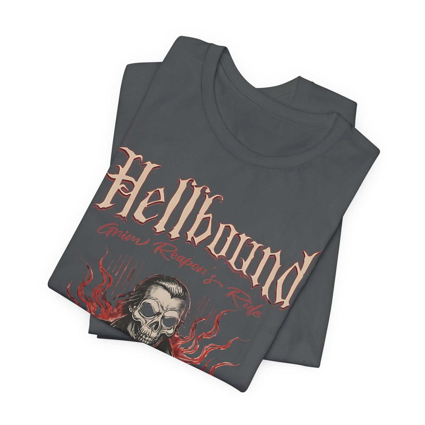 Hellbound Biker Graphic Tee | Motorcycle Skull Rider T-Shirt | Gothic Biker Streetwear