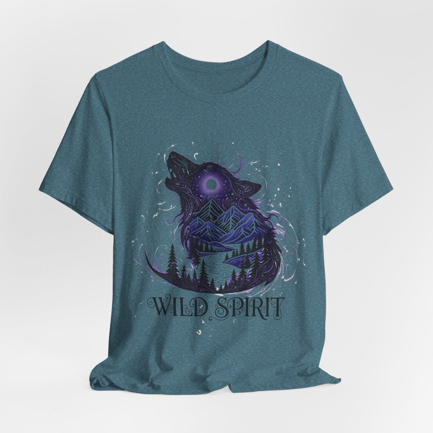 Wild Spirit Wolf Tee - Unisex, wildlife shirt, Gothic Streetwear, Alternative Clothing.