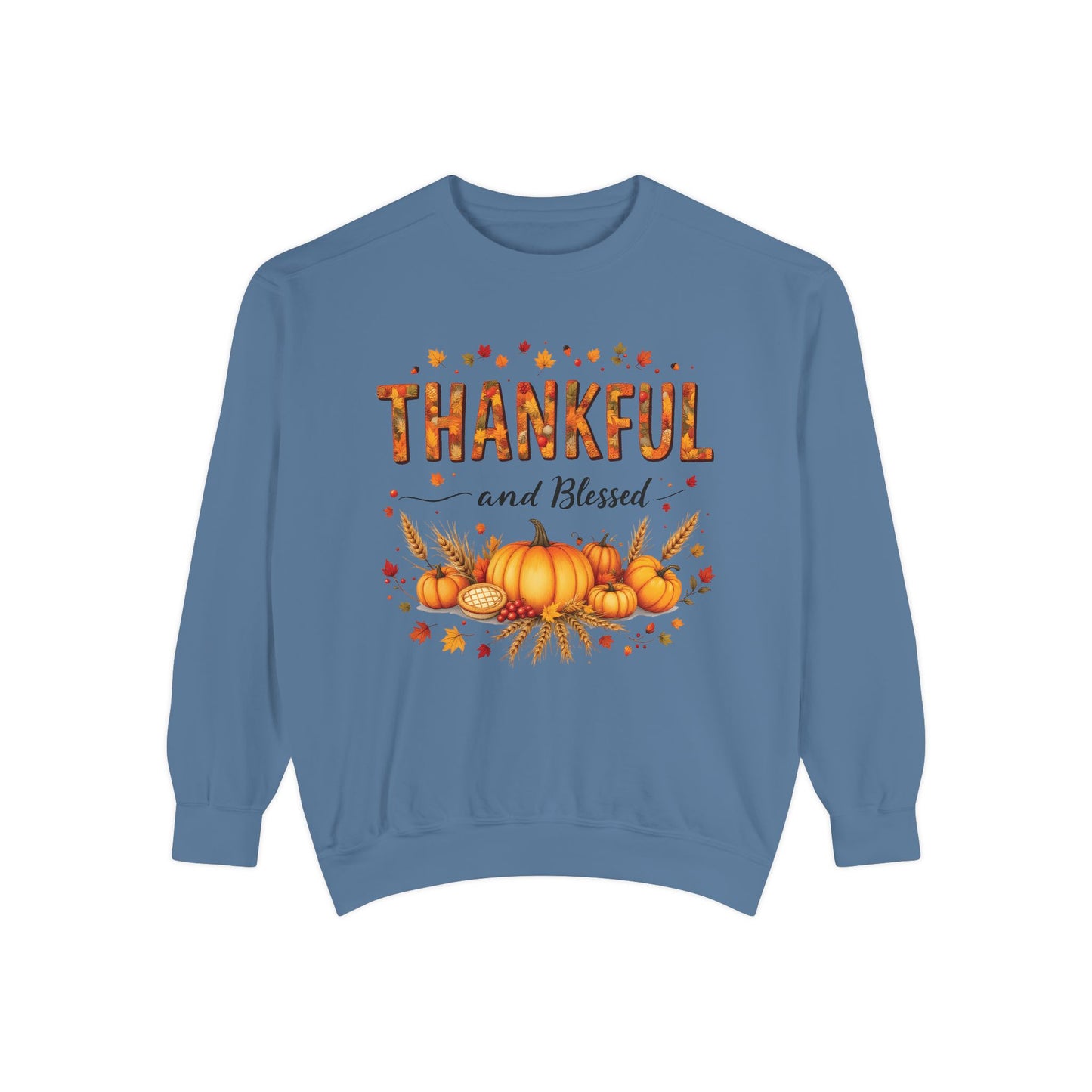 Thankful and Blessed Sweatshirt, Cozy Fall Apparel, Thankful Blessed ,Cotton, Fall Harvest Top, Gratitude Casual Wear.
