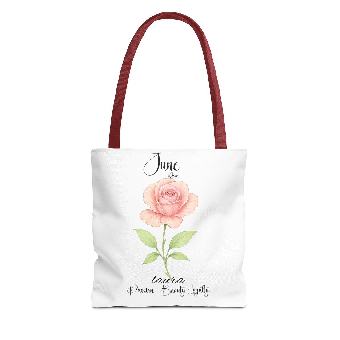 Personlised birth month flower bag for her, milestone birthdays, bestfriend gift.