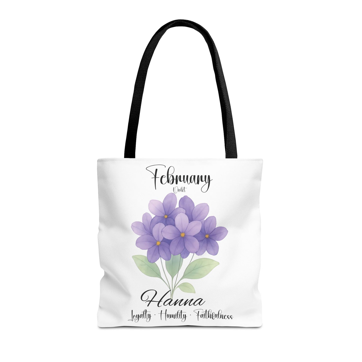 Personalized  floral gift tote bag for her, birth month flower, milestone birthdays, bestfriend gift.