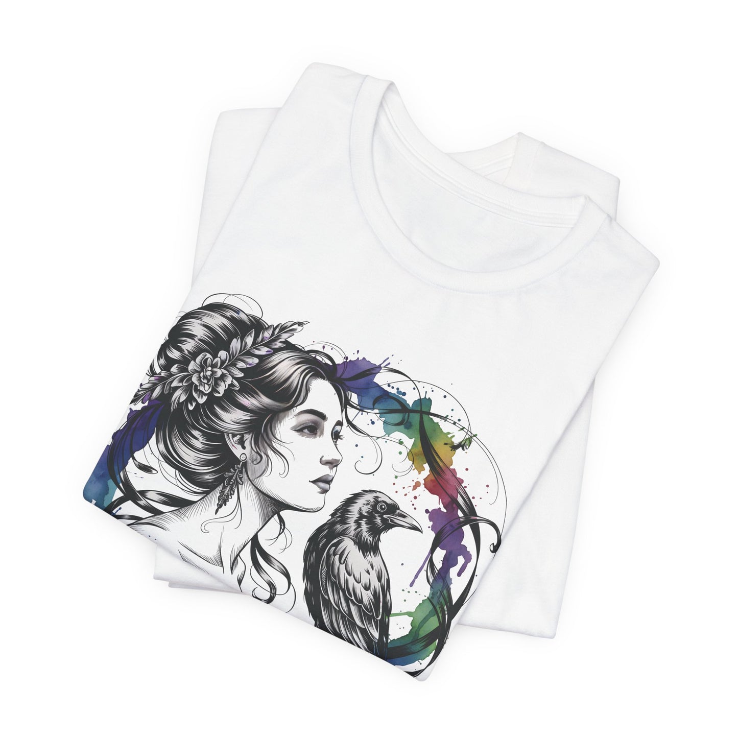 Raven Tee, goddessshirt, festival tshirt, witchy gift for her.