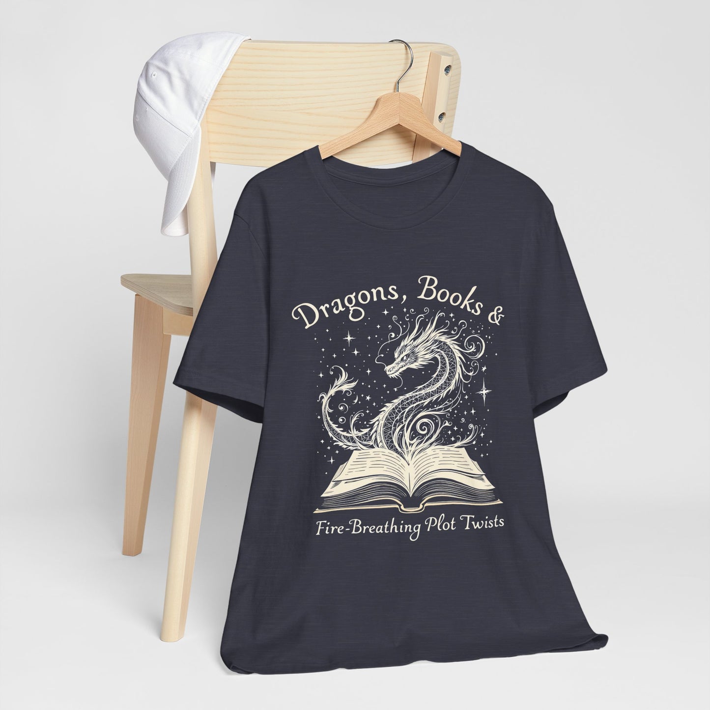 Book Lover Gift T-Shirt | Fantasy Reader Tee | Dragon Reading Shirt | Booktok Merch | Bibliophile Gift