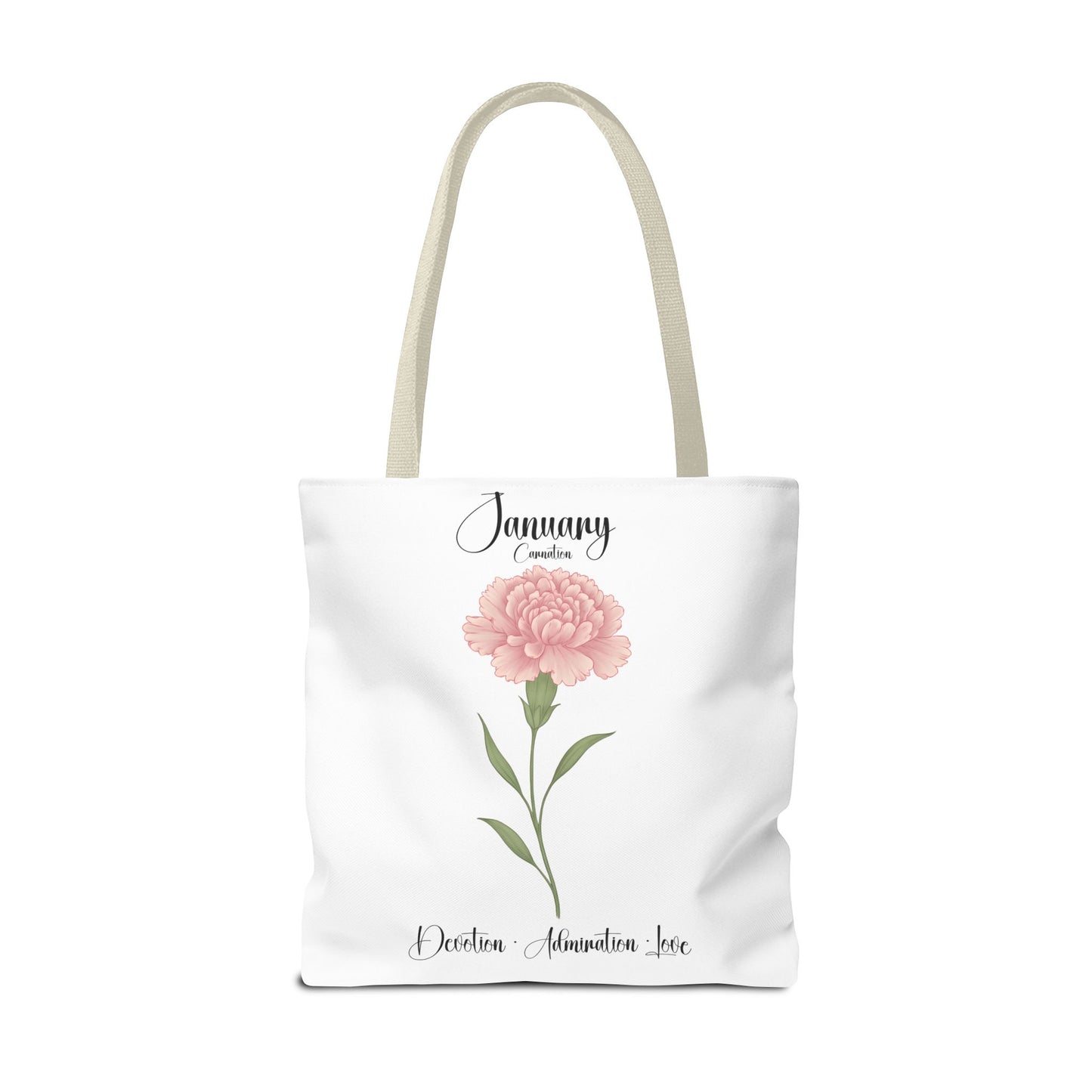 Personlized Birth Month Flower Tote Bag, Botanical Aesthetic Canvas Tote Bag, Bestfriend Gift