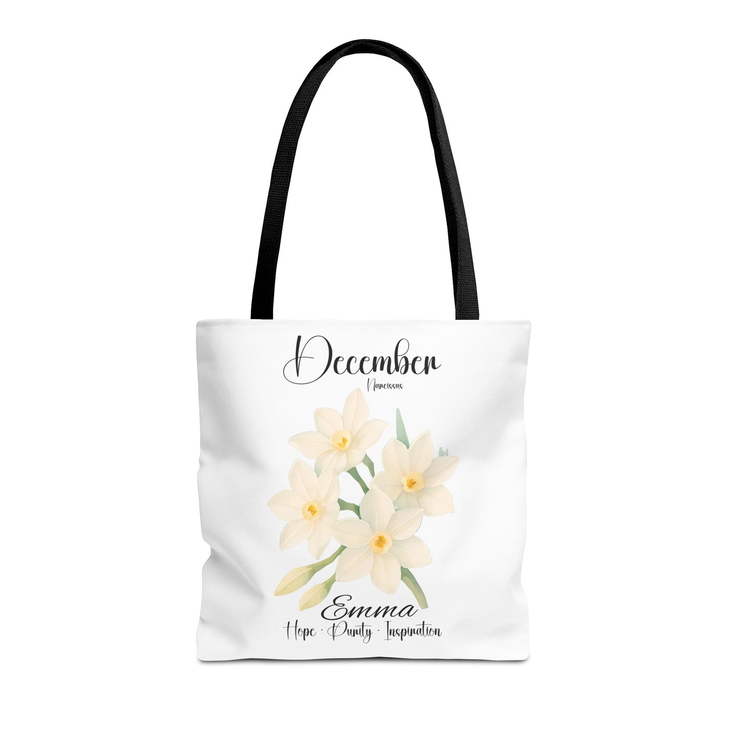 Personlized Birth Month Flower Tote Bag, Botanical Aesthetic Canvas Tote Bag, Bestfriend Gift
