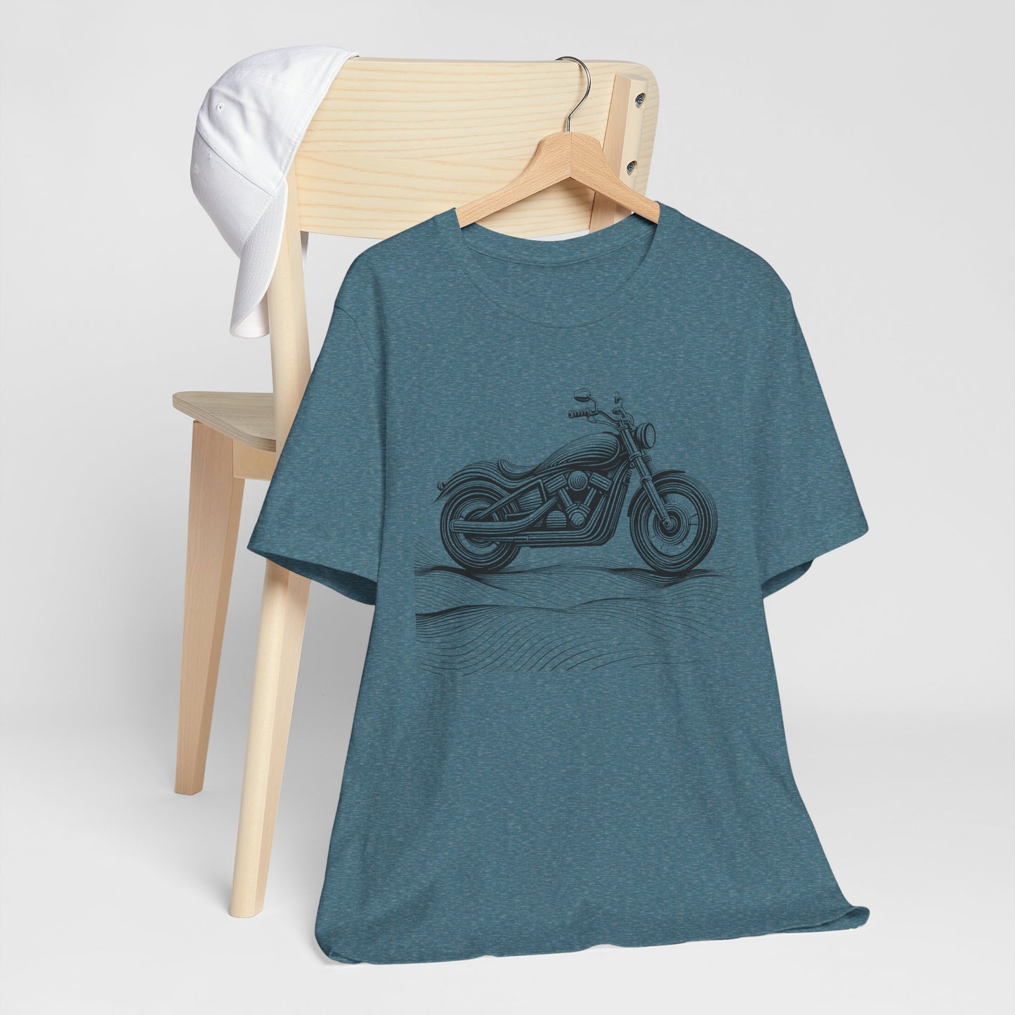 Cotton biker shirt, streetwear tee, biker apparel, motorcycle gift.