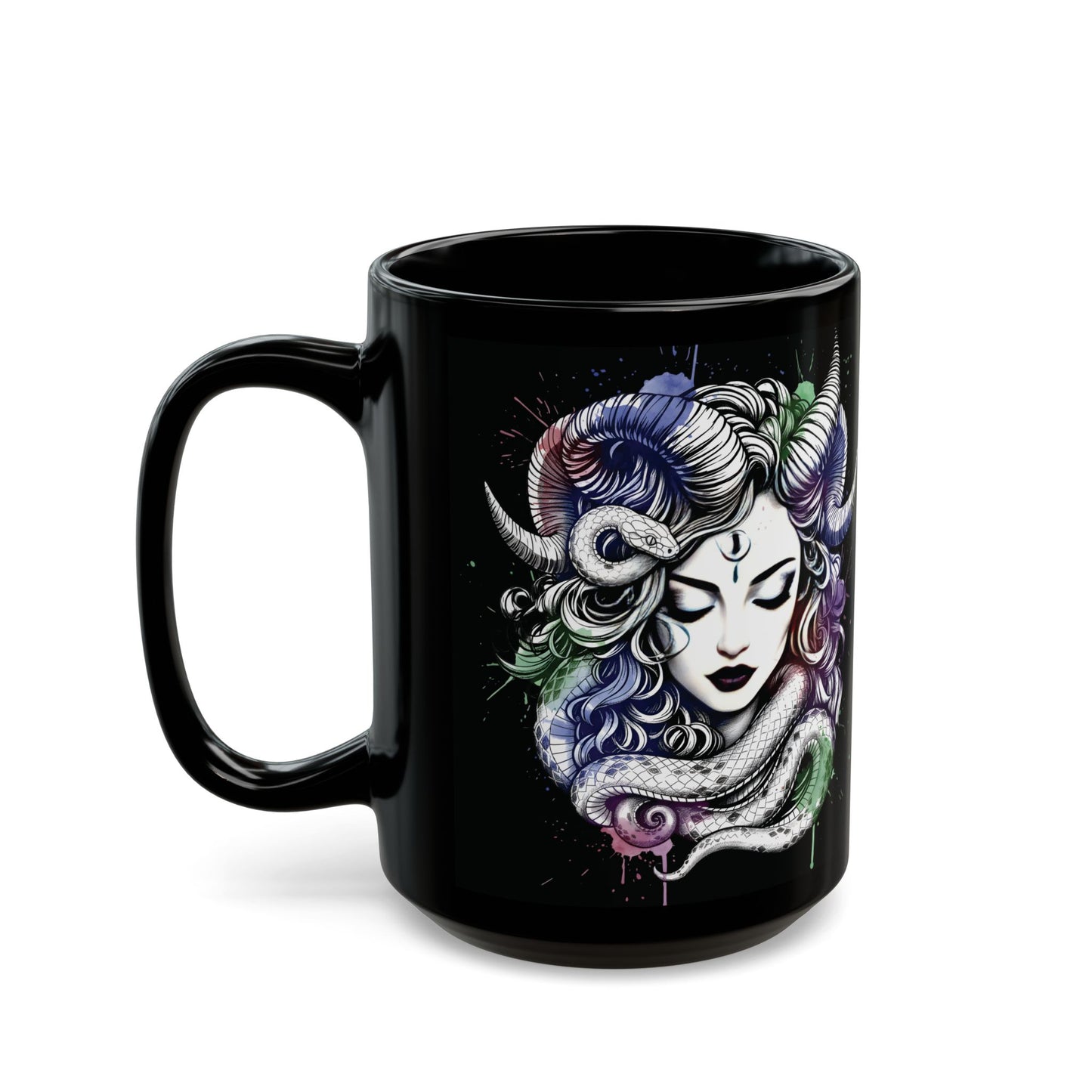 lilith coffee cup, dark goddess witchy mug, ceramic alternative gift.