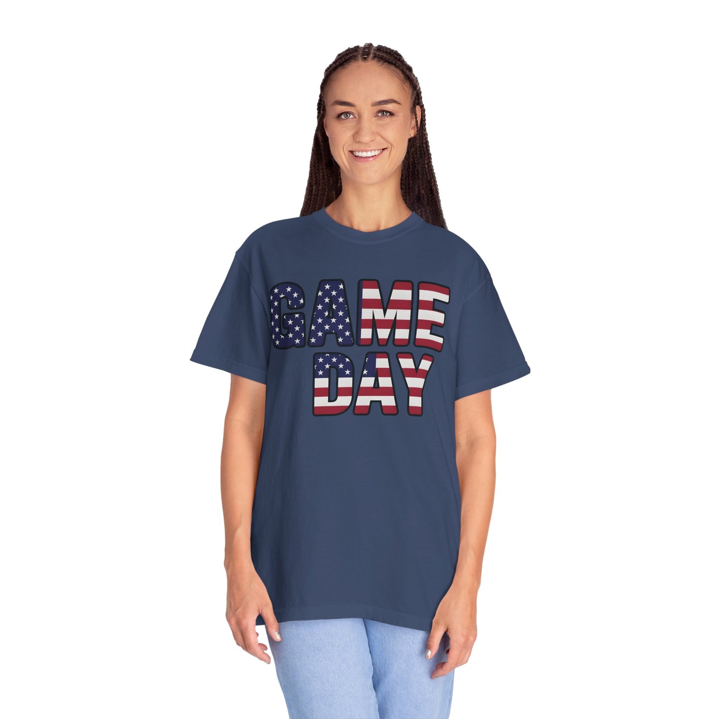 American Flag GAME DAY T-Shirt | Patriotic Sports Fan Tee