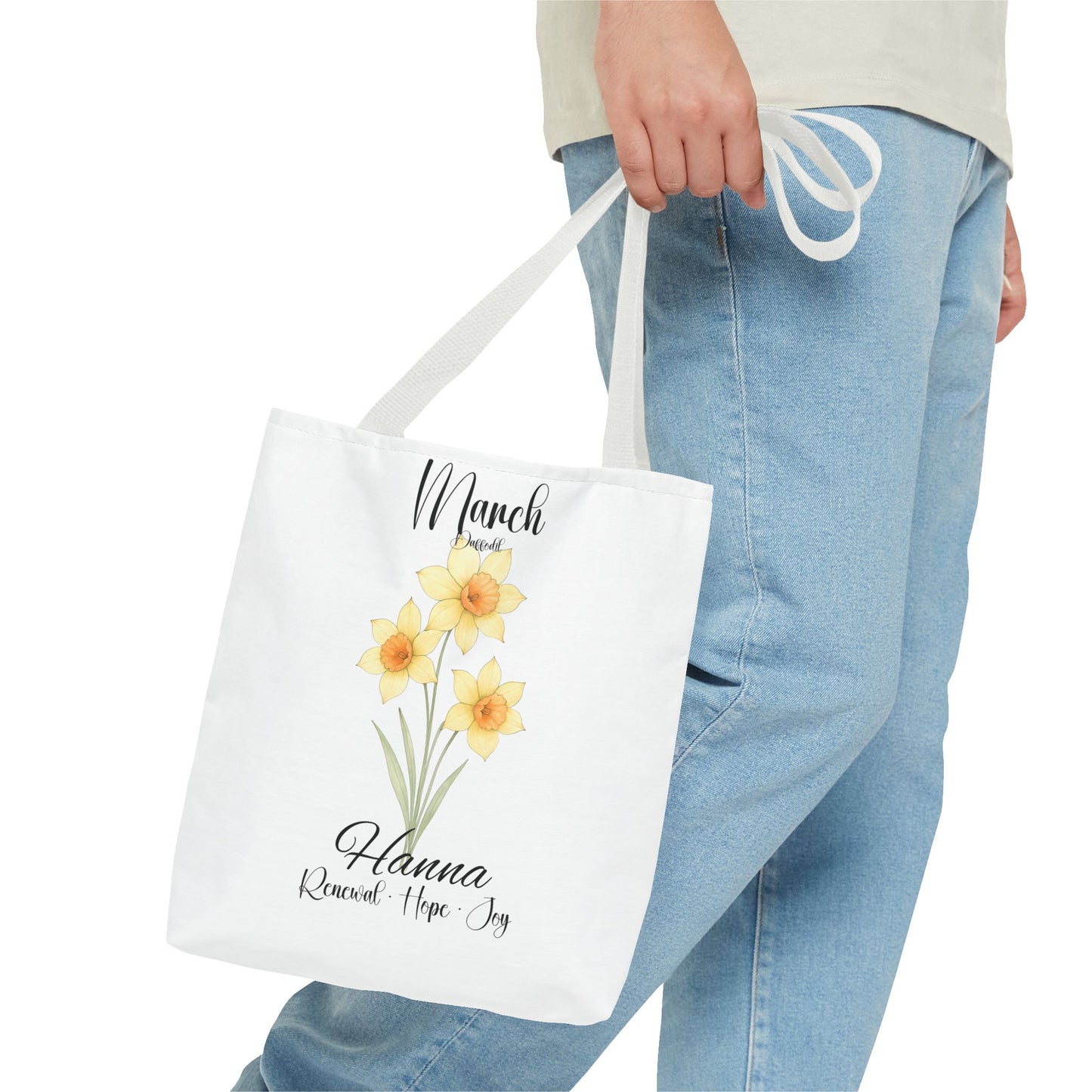 Custom botanical tote bag for her, birth month flower, milestone birthdays, bestfriend gift.