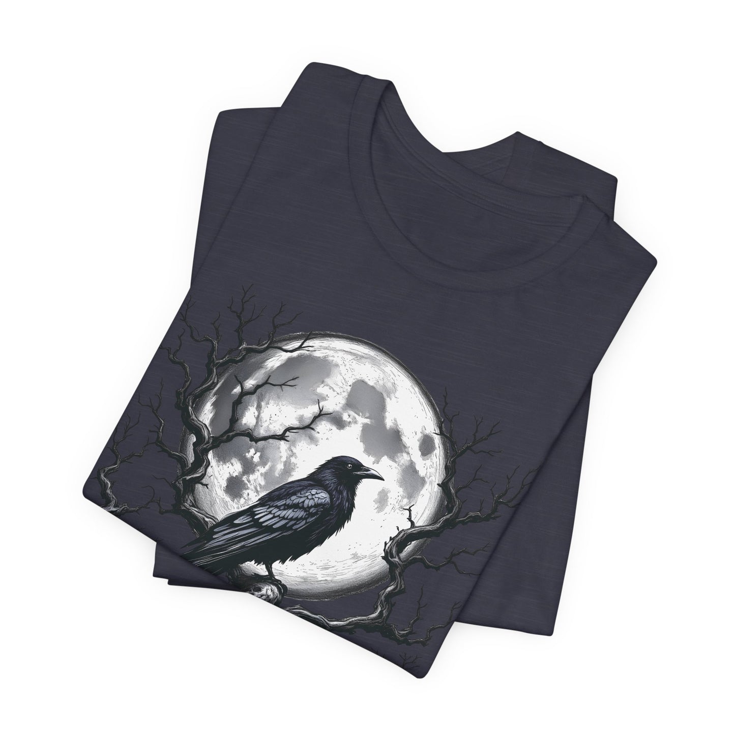 Moonlit Raven Shirt, Raven T Shirt, Black Crow Tee, Crows T Shirt, Pagan Shirt.