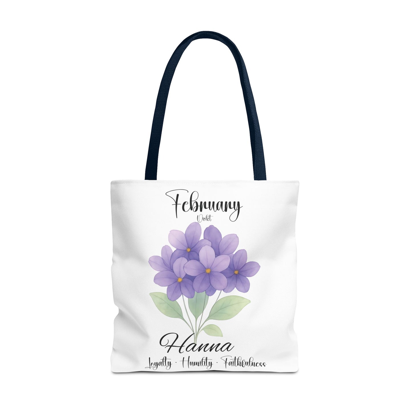 Personalized  floral gift tote bag for her, birth month flower, milestone birthdays, bestfriend gift.