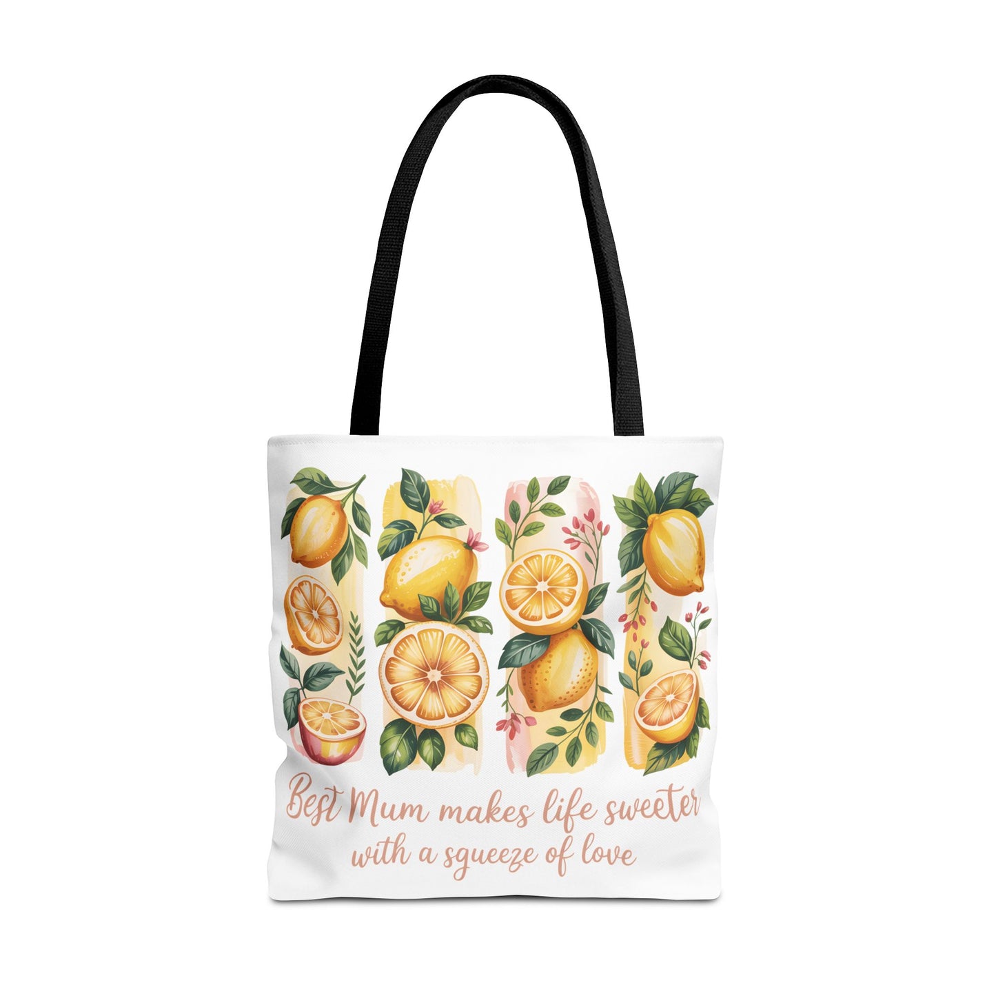 Best Mom Tote Bag, Lemon Print, lemon birthday gift