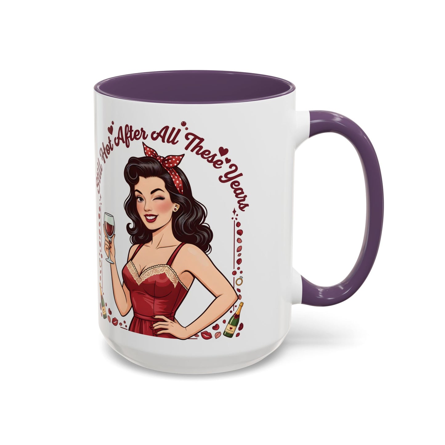 Pin Up Mug | Retro Coffee Mug for Wife | Vintage Anniversary Mug | Valentines Day Gift |