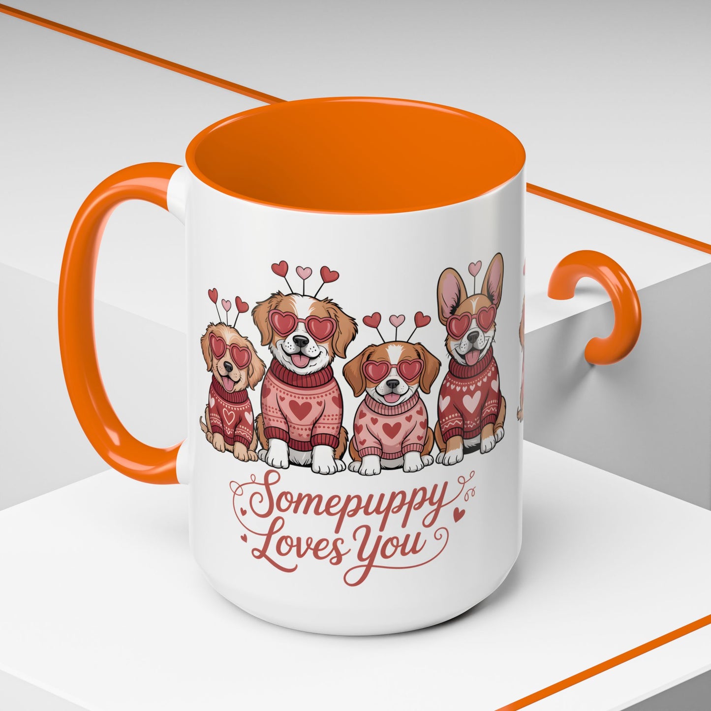 Valentine Dog Mug | Cute Puppy Coffee Cup | Dog Lover Gift | Valentines Day Mug |