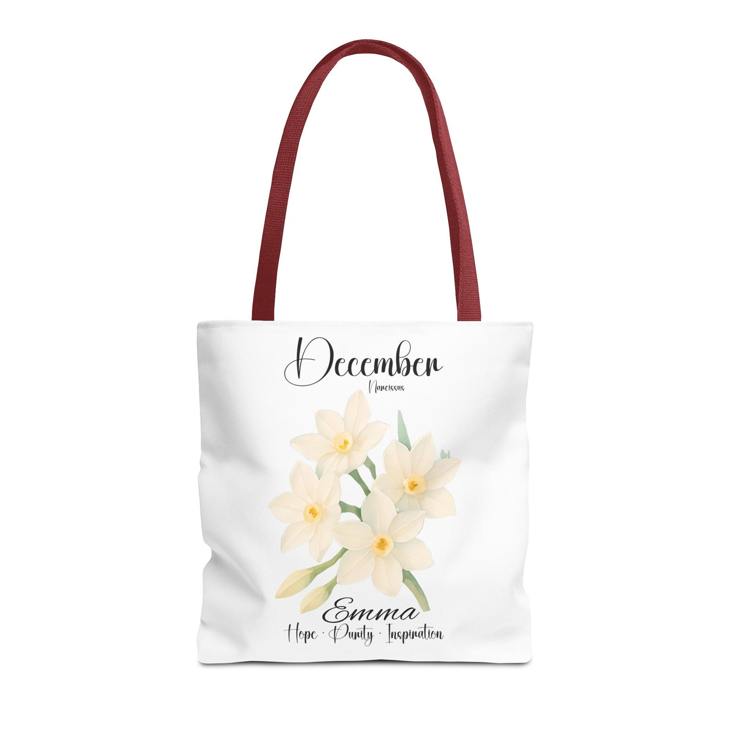 Personlized Birth Month Flower Tote Bag, Botanical Aesthetic Canvas Tote Bag, Bestfriend Gift