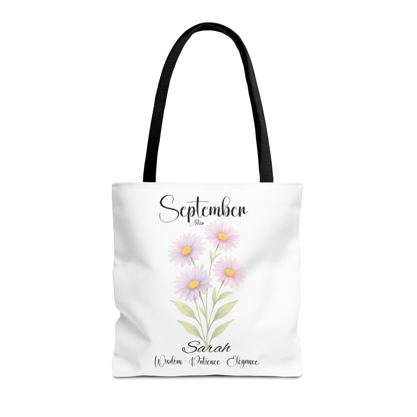 Personalized Best Friend tote bag for her, Birth Month Flower, milestone birthdays.