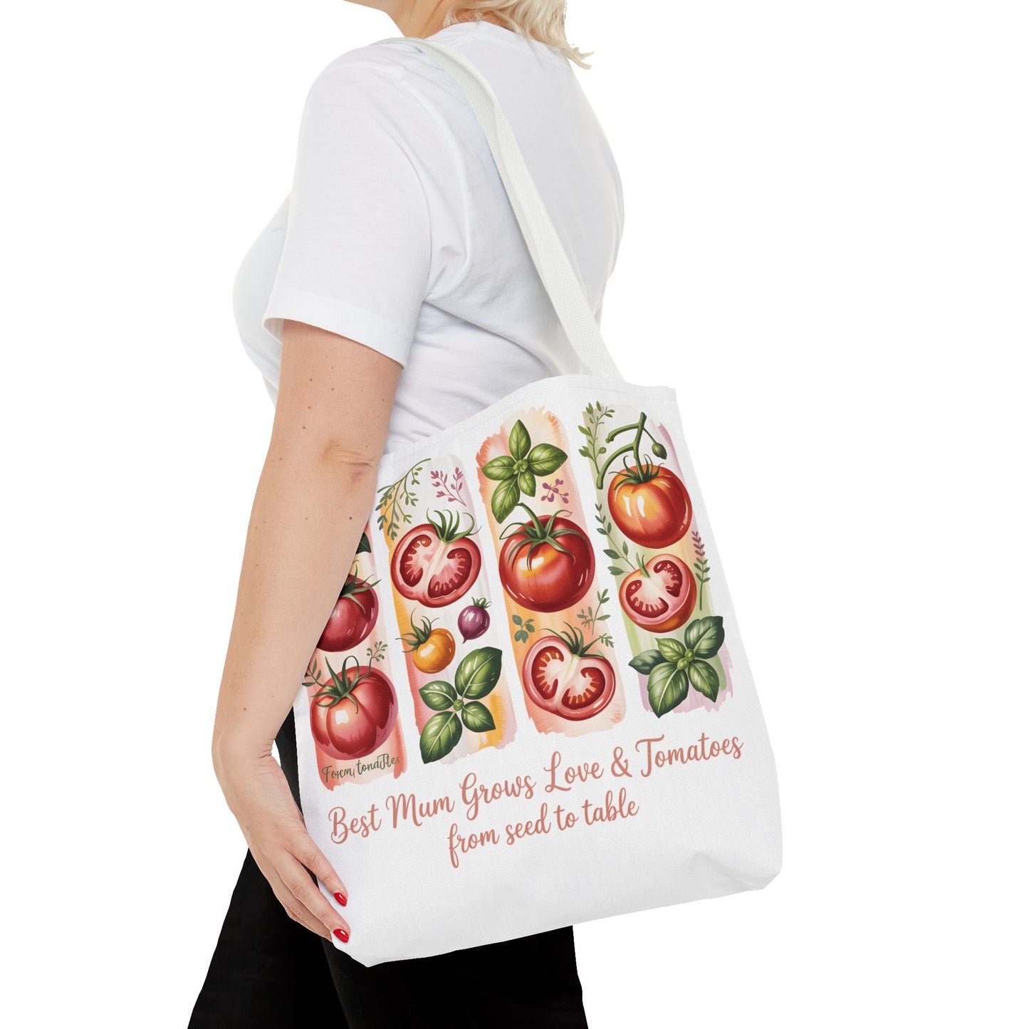 Best Mom Tote Bag, Tomato Garden Lover Design, Perfect Mothers Day Gift for Moms Who Love Gardening and Nature
