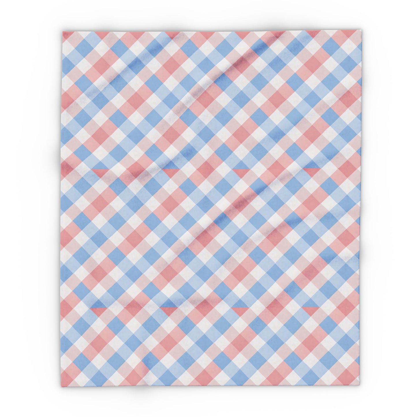 Abstract Check Plaid, Modern Geometric Throw Blanket, Colorful Playful Funhaus Pattern.