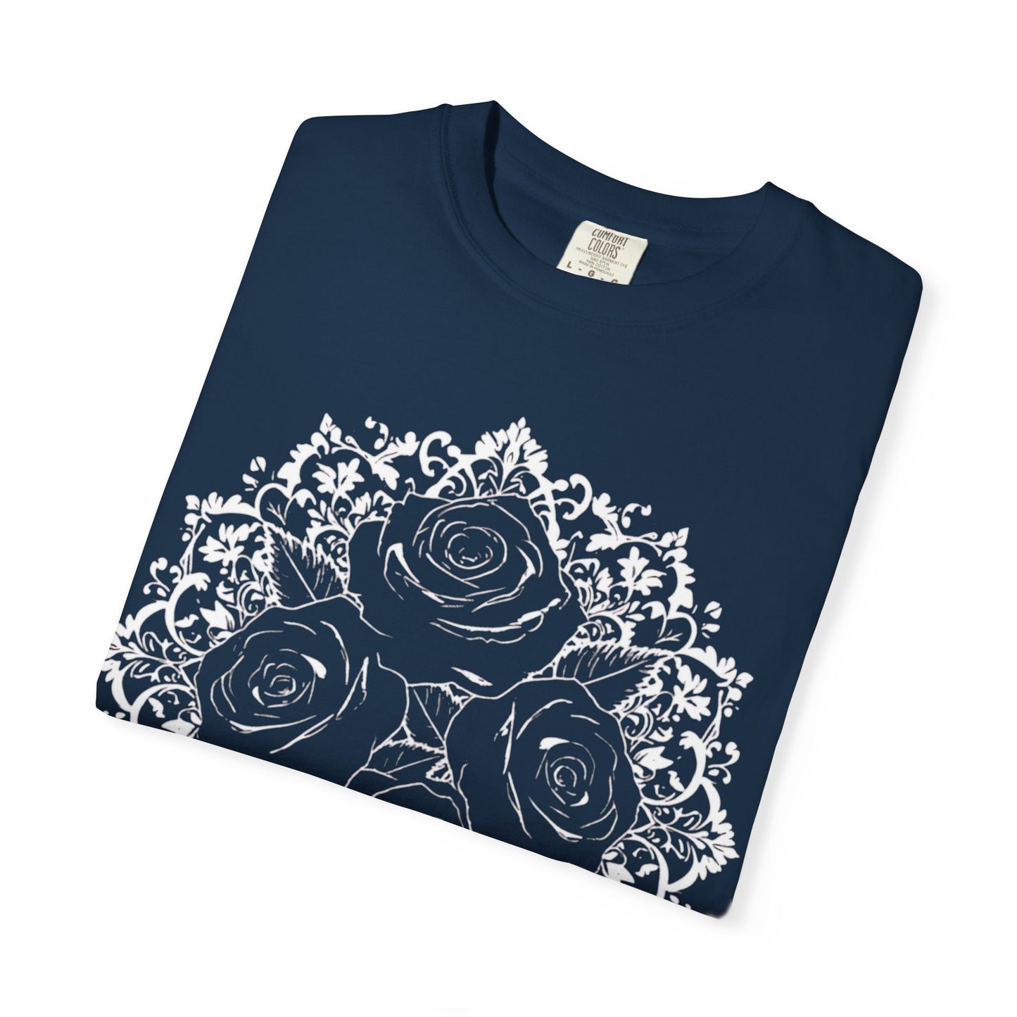Comfort Colors Floral Roses Shirt, Botanical Tee Wildflower Graphic Tee Cotton Nature Lover Gift
