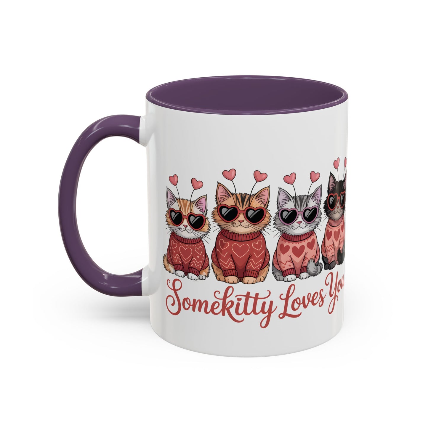 Valentine Kitty Mug | kitten Coffee Cup | cat Lover Gift | Valentines Day Mug |