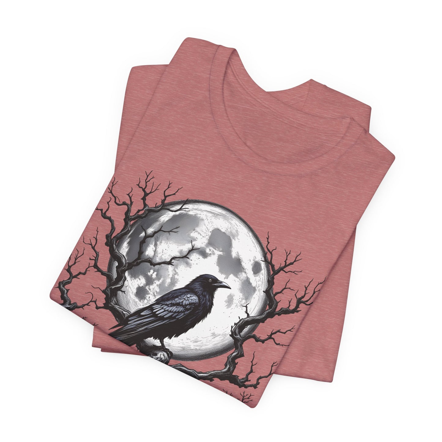Moonlit Raven Shirt, Raven T Shirt, Black Crow Tee, Crows T Shirt, Pagan Shirt.