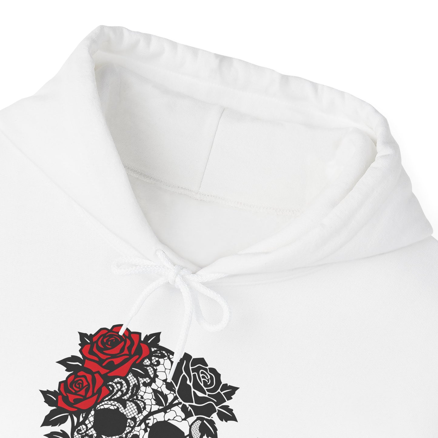 skull and roses gothic hoodie, dark academia grunge clothing, alternative gifts.