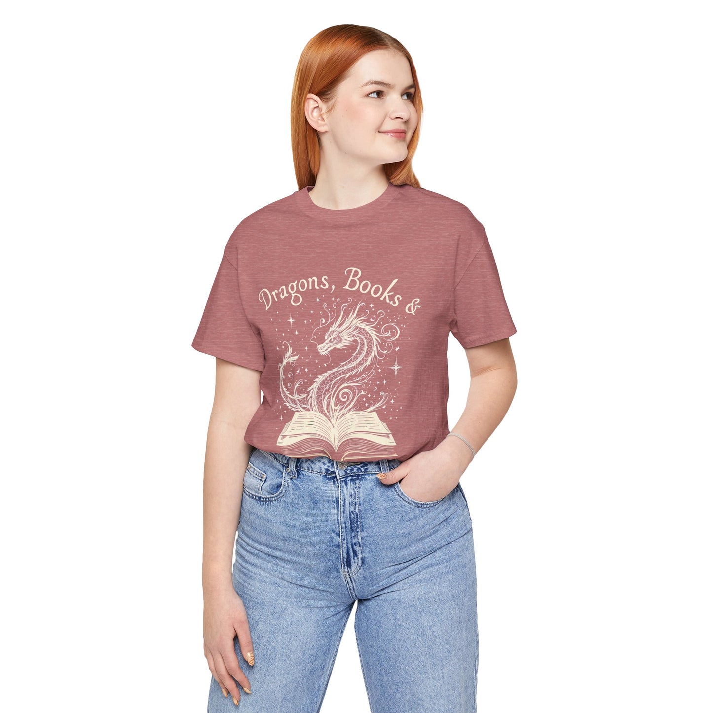 Book Lover Gift T-Shirt | Fantasy Reader Tee | Dragon Reading Shirt | Booktok Merch | Bibliophile Gift