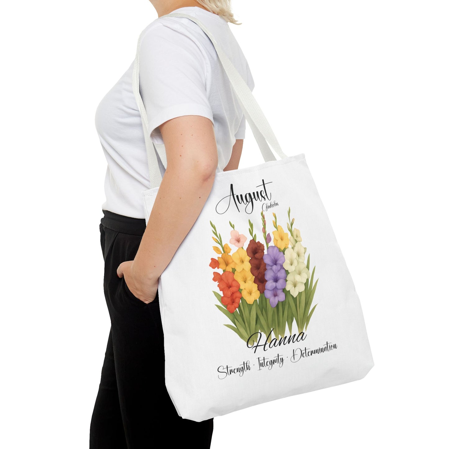 Custom birth month flower bag for her, milestone birthdays, bestfriend gift.