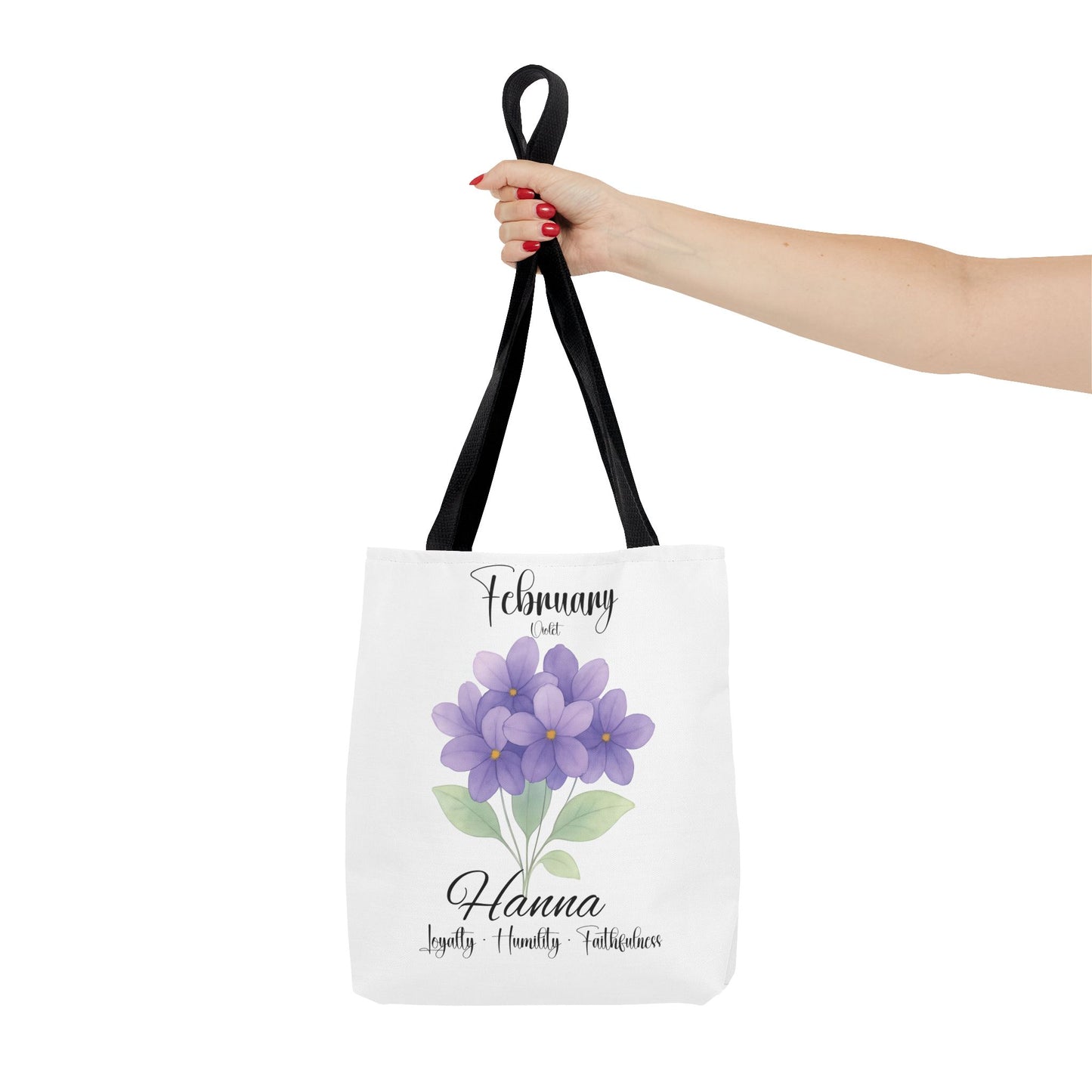 Personalized  floral gift tote bag for her, birth month flower, milestone birthdays, bestfriend gift.
