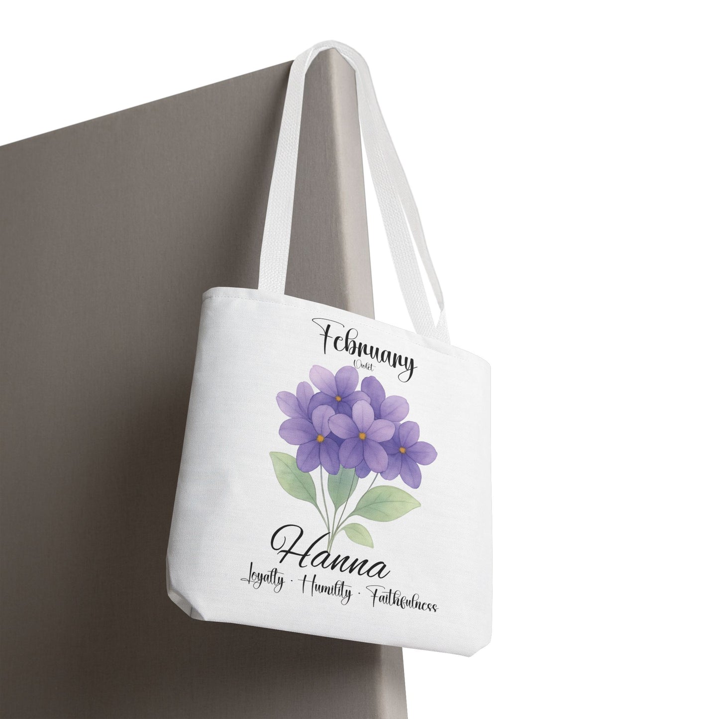 Personalized  floral gift tote bag for her, birth month flower, milestone birthdays, bestfriend gift.